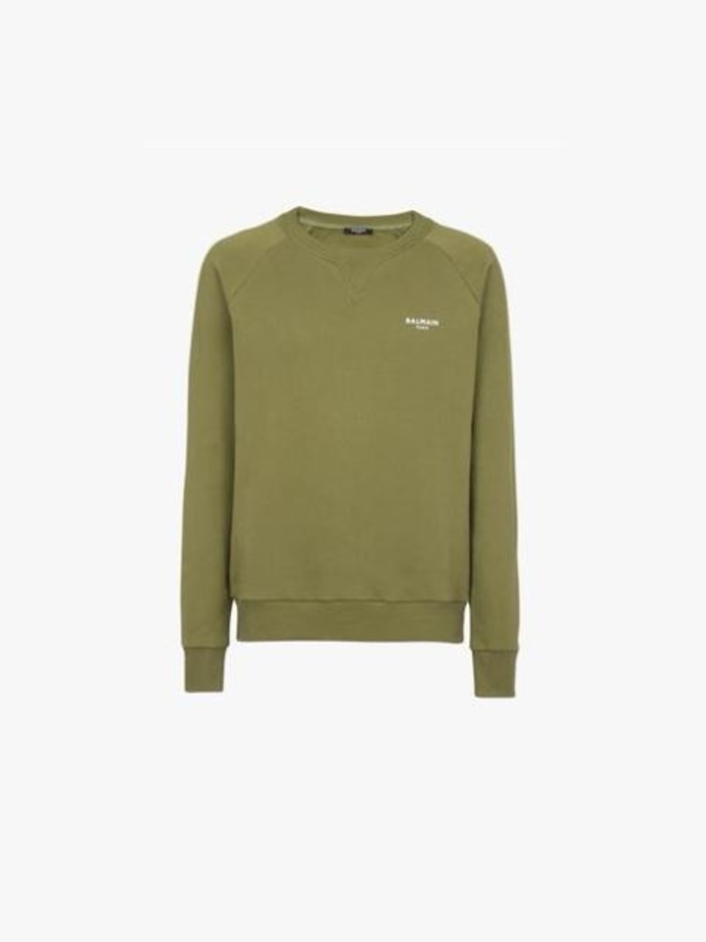 Balmain Olive Green Crewneck Sweatshirt